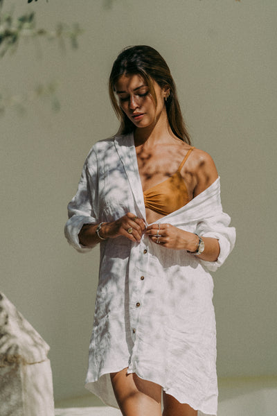 Linen 𝐃𝐑𝐄𝐒𝐒  - Isaura Blanc - kekaaii